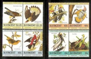 St. Vincent 1985 John J. Audubon's Birds Paintings Sc 807-10 8v MNH # 48