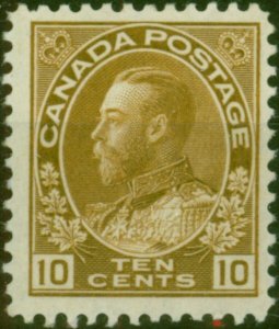 Canada 1925 10c Yellow-Brown SG254a Fine VLMM