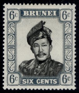 BRUNEI GVI SG104, 6c black & grey, M MINT.