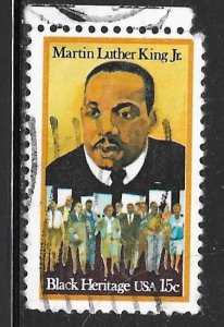 USA 1771: 15c Martin Luther King, Jr. and Civil Rights Marchers, used, VF