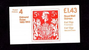 GB - #FN2a 1982 £1.43 Edmund Dulac booklet left selv. CV £3.00