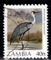 Zambia - #435 Wattled Crane- Used