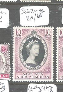 MALAYA NEGRI SEMBILAN (P2704B) QEII CORONATION SG 67  MNH