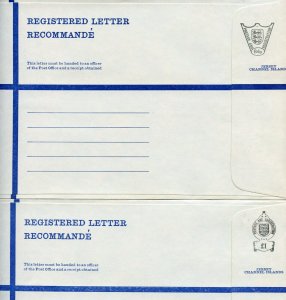 JERSEY LOT OF 11 OFFICIAL REGISTERED LETTER POSTAL ENVELOPES MINT & USED 