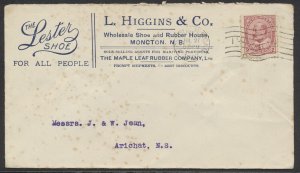 1907 Higgins & Co Shoes The Lester Shoe Advertising Cover Moncton to Arichat NS