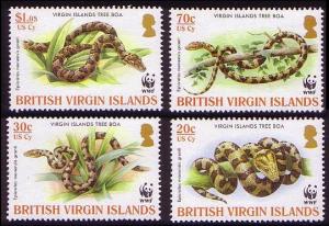 BVI WWF Virgin Islands Boa 4v SG#1178/81 SC#1051-54 MI#1137-40