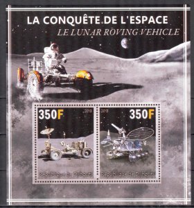 Djibouti 2013 Conquest of Space (IV) Lunar Roving Vehicle Sheet MNH