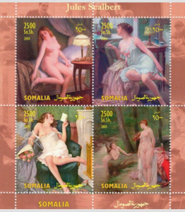 Somalia 2004 JULES SCALBERT Nudes Paintings Sheet Perforated Mint (NH)