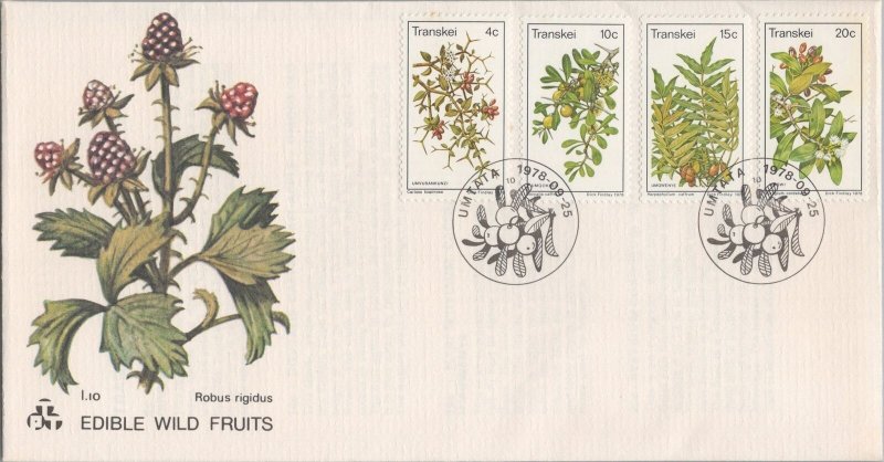 ZAYIX South Africa - Transkei 28-31 FDC Flowers Wild Fruit 080522SM43