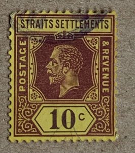 Straits Settlements 1925 KGV 10c with die I. Scott 191a, CV $14.00. SG 231ba?