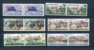 Cook Island 1965 Sc 164-9 Churchill Memorial MvLH se-tenant error in Overp 10561