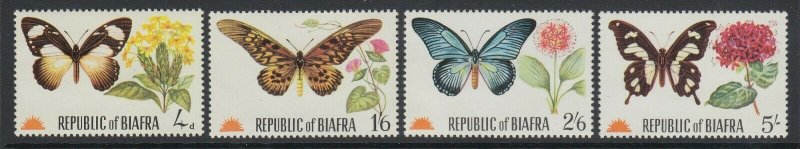 Biafra (Nigeria), 1968 Butterflies Series, MNH