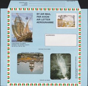 GUYANA 90c Columbus pictorial aerogramme unused ...........................B3277