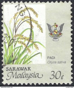 MALAYSIA SARAWAK 1986 30c Multicoloured, Farming-Padi SG260 FU