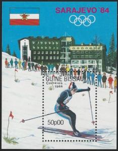 Guinea-Bissau #536 MNH Downhill Skiing Souvenir Sheet