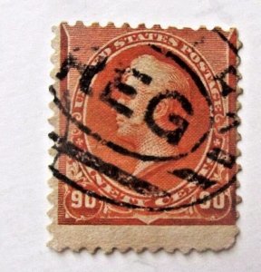 1890 Regular Issue #229, 90 cent w/Registered Bumper Cancel, Used/G, Hi CV