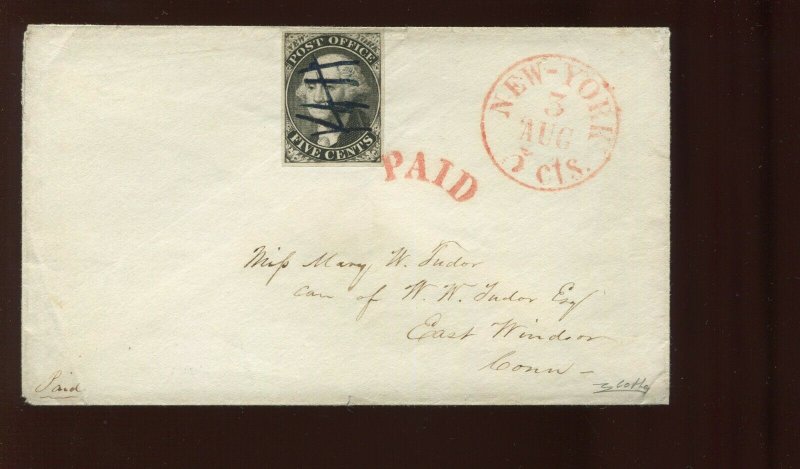 9X1e Washington Postmasters Provisional Stamp on Cover w/ Asinelli Cert (9X1 A1)
