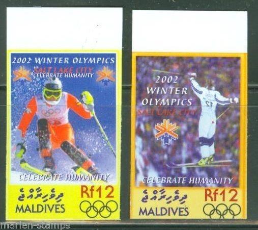 MALDIVES  2002 SALT LAKE CITY OLYMPIC GAMES SET SCOTT#2636/37   MINT NH