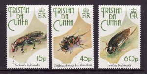 Tristan da Cunha-Sc#521-3-Unused NH set-Insects-1993-