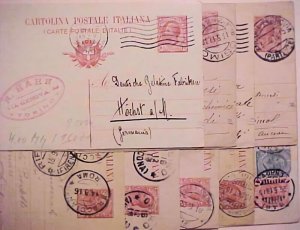 ITALY 1910/1919 10 POSTAL CARDS