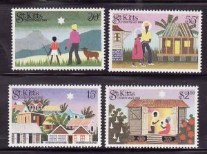St. Kitts-Sc#127-30- id7-unused NH set-Christmas-1983-