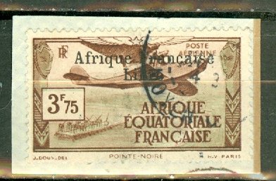 AH: French Equatorial Africa C11 used tied to piece CV $240