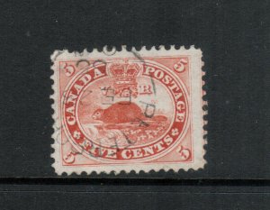 Canada #15 Extra Fine Used With Peterborough ONT Feb 26 1866 CDS Cancel