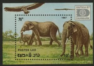 Laos 812 MNH Elephants, Birds