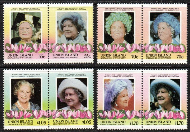 St. Vincent Grenadines - Union Island Sc #206-208 MNH pairs