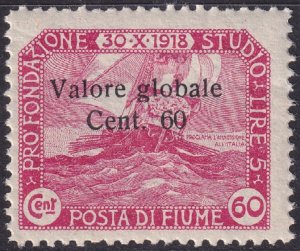 Fiume 1919 Sc 79 MNH** first overprint