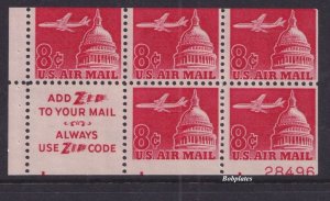 BOBPLATES #C64c Capitol Slogan 3 Pane Lower Left 28496 90% F-VF MNH DCV=$50