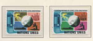 SCOTT#  46-47   singles    MNH   UN  GENEVA   1975