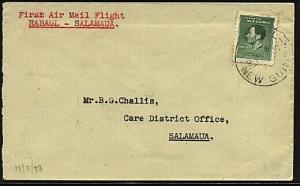 NEW GUINEA 1938 first flight cover Rabaul to Salamaua - scarce.............19422