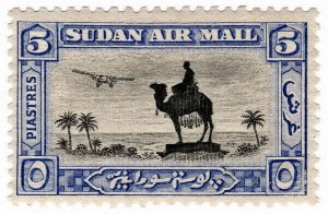 (I.B) Sudan Postal : Airmail 5pi (SG 57)