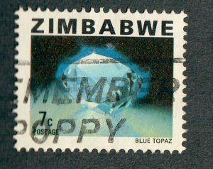 Zimbabwe #418 used single