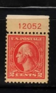 528 Washington Top 12052 Plate Number Single MNH