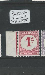 SWAZILAND (P1907B) POSTAGE DUE 1D  SG D1 VAR THICK D  MNH