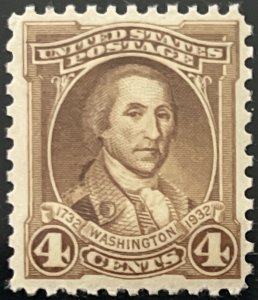Scott #709 1932 4¢ Washington Bicentennial MNH OG