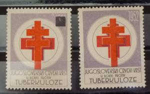 1952-1954 YUGOSLAVIA-TBC-TUBERCULOSIS - 2 STAMPS! jugoslawien serbia croatia J3