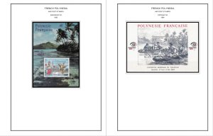 COLOR PRINTED FRENCH POLYNESIA 1892-2010 STAMP ALBUM PAGES (195 illustr. pages)