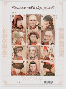 2006-2008 Ukraine stamp blocks National Headdresses of Ukrainians Serie hats MNH