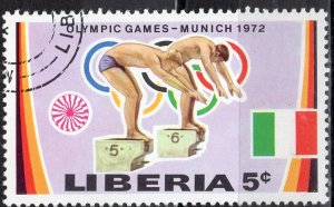 Liberia; 1972: Sc. # 594: Used CTO Single Stamp