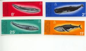 1977 BAT British Antarctic Terr Whales (Scott 64-7) MNH