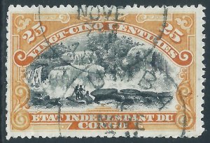 Belgian Congo, Sc #20, 25c Used