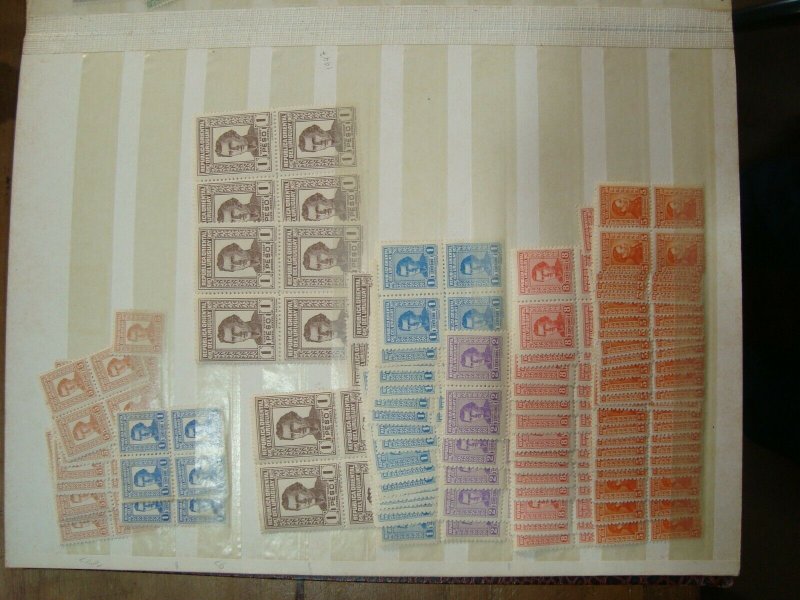 1940/ 1950 period Uruguay MNH dealer collection stock 1000s of stamps blocks