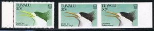 TUVALU 30C CRESTED TERN BIRD BLACK PRINT MISSING ERROR