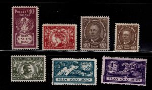 Poland Scott 133-139 Mint No Gum set