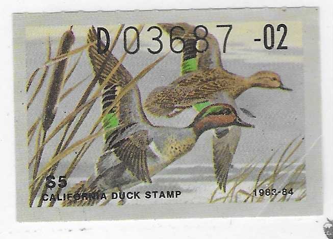 US-California #13 $5.00 State  Duck Stamp  (U)  CV$2.50