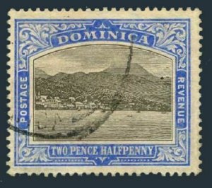 Dominica 38 wmk 3,used.Michel 34. Roseau,Capital of Dominica,1908.