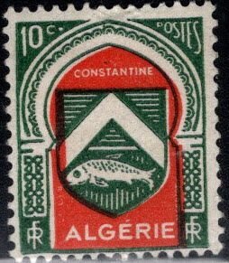 ALGERIA Scott 210 mint stamp from 1947 - 1949  set few blunt perfs at top.